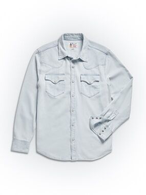 Tecovas Men's Denim Long Sleeve Pearl Snap